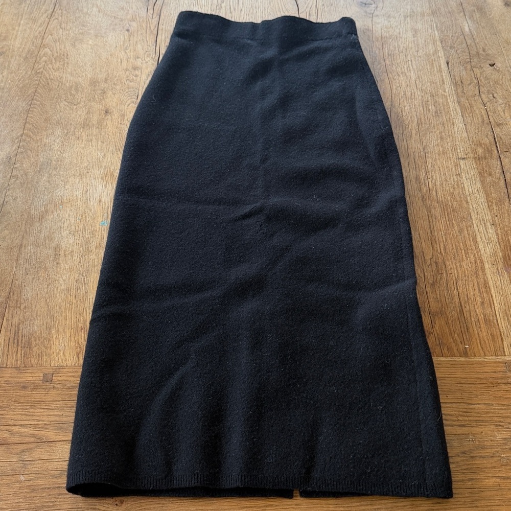 The Group by Babaton Johan Midi Knit Pencil Skirt Wool Black Size XS